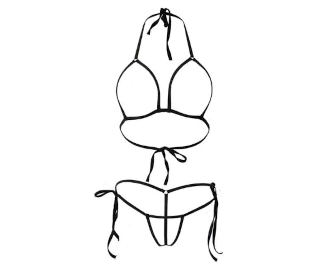 String Bikini Micro Extreme Bikini Dubio Bikini Tween Etsy Australia