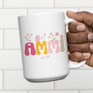 Ammi Mug Personalized Mug Desi Mother&#39;s Day Mug Islamic Gift for Mom Sister Hijabi Gift for Her Mama Chai Coffee Lover Gift Suhoor Mug Iftar