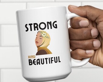 Islamic Mug Gift for Ramadan Gifts Eid Gift Suhoor Mug Iftar Mug Cute Hijab Mugs Gift for Muslim Woman Hijabi Chai Coffee Lover