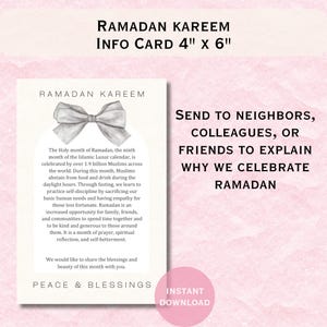 Karte für Nachbarn Freunde Nicht-Muslime Infokarte Ramadan Geschenk Iftarkarte Ramadan Grußkarte