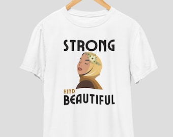 強くて、優しくて、美しい T シャツ、ヒジャブ T シャツ、イスラム教徒のギフト、イスラム教の T シャツ