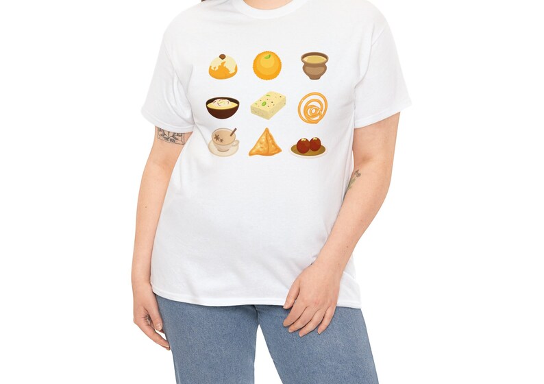 Pakistaanse/Indiase snacks en desserts tshirt, islamitische tshirt, islamitische geschenken afbeelding 5