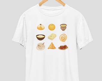 パキスタン/インドのスナックとデザートのTシャツ、イスラムのTシャツ、イスラムのギフト