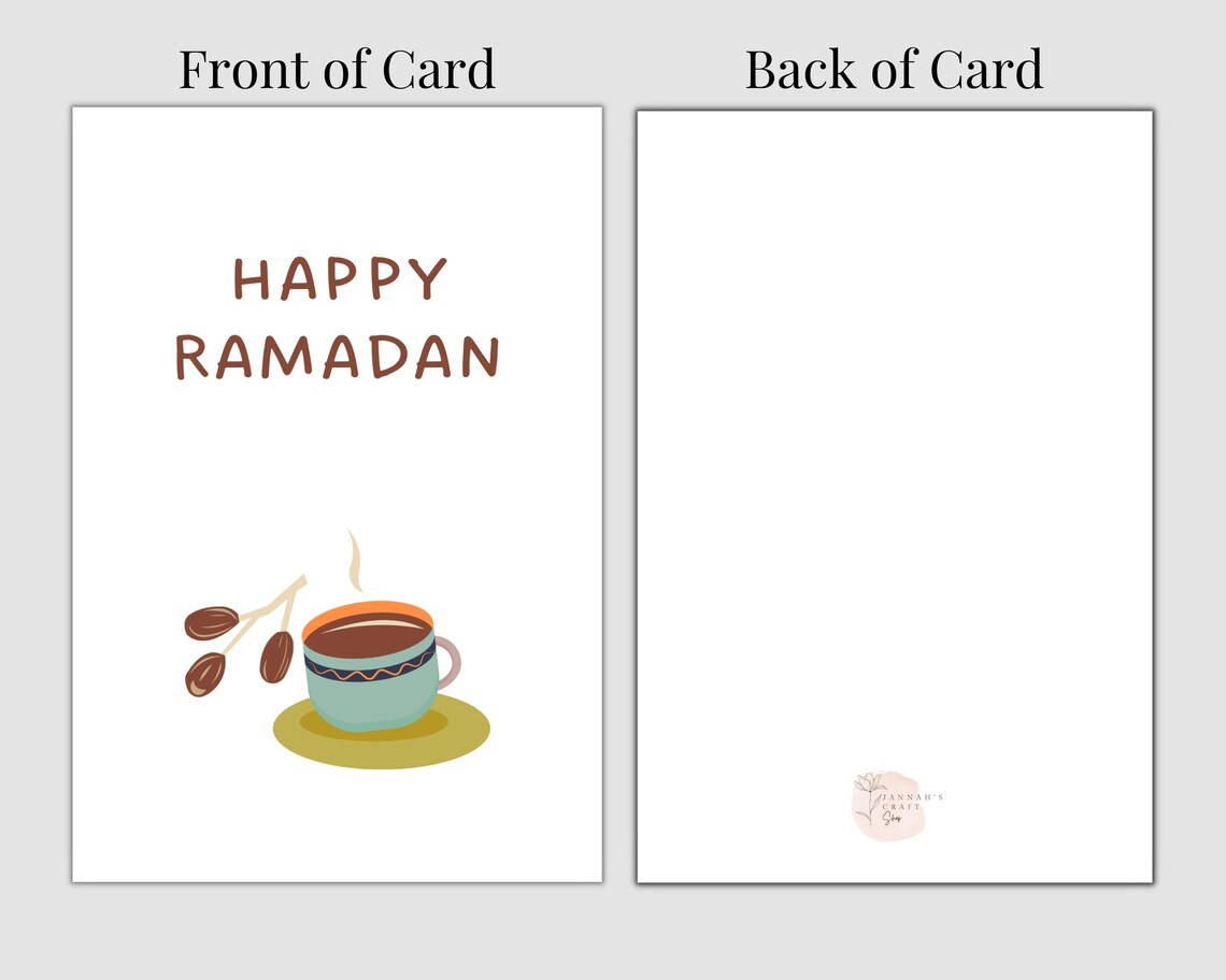 Printable 4 X 6 Ramadan Greeting Card, Happy Ramadan Card, Digital ...