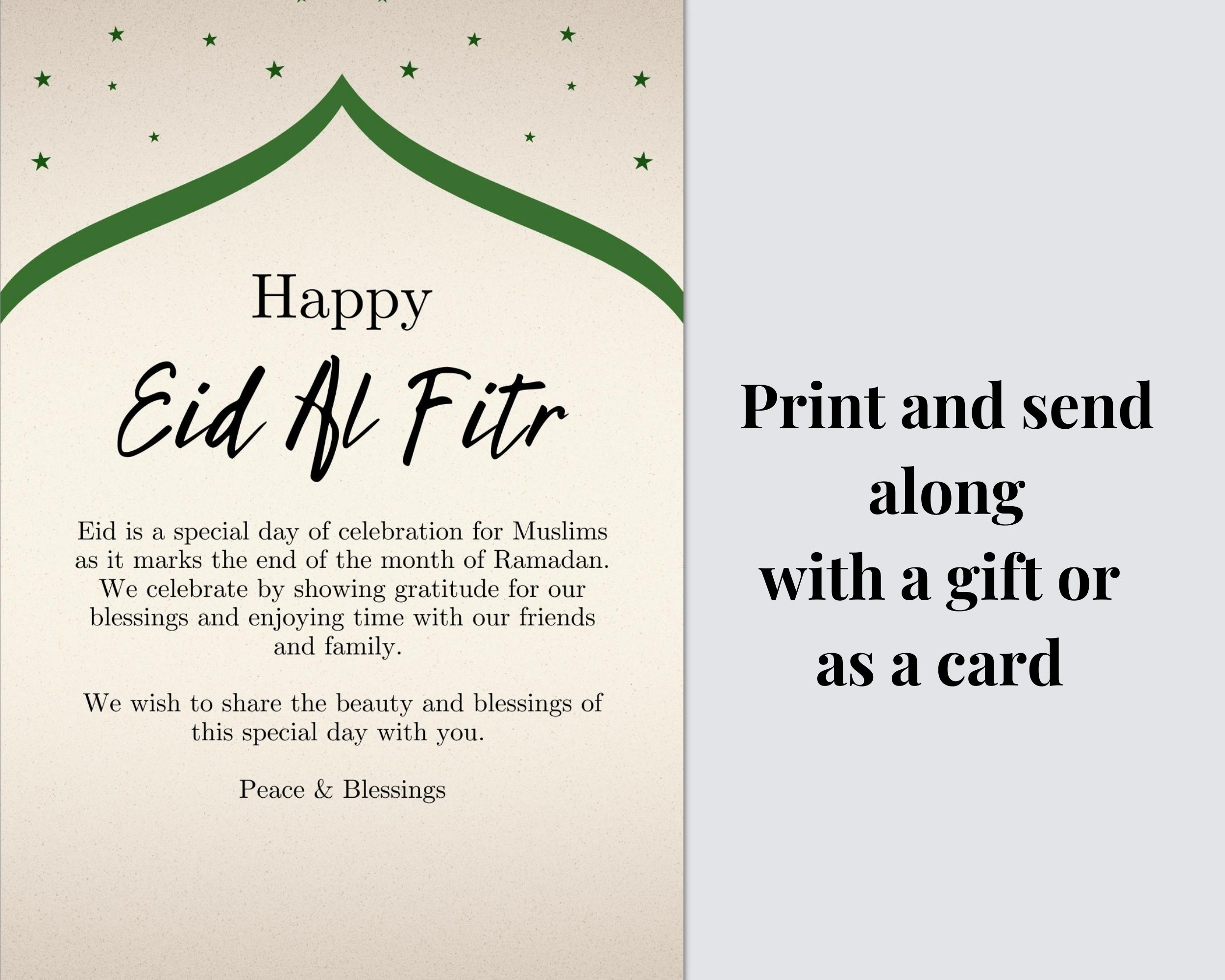 Happy Eid Printable Card Eid Printable Card for Neighbors - Etsy Canada