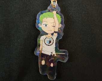 One Piece film RED Zoro Acrylic holo keychain