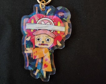 One Piece film RED Chopper Acrylic Holo Keychain