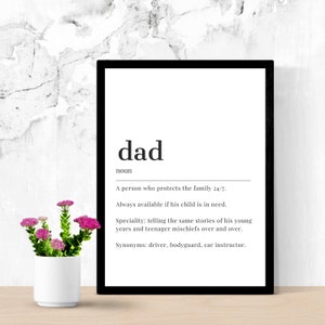 Dad | Fathers day gift for Daddy | Father Wall Art Illustration | Minimalist print | Printable | Digital art | Downloadable | JPG & PDF
