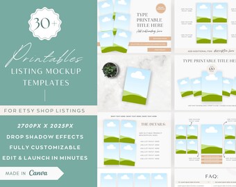 Etsy-mockups för listningar | 30+ Canva-mallar (digital nedladdning)