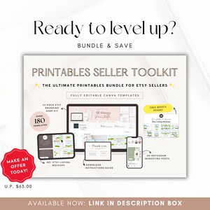 Etsy-mockupmallar för listning | Utskrivbar butiksdisplay (PDF) bild 8