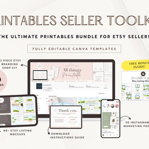Etsy Printable Shop Bundle Digital Templates for Printables Etsy ...