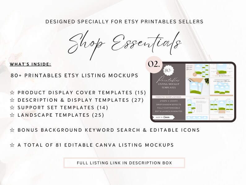 Etsy Printable Shop Bundle Digital Templates for Printables Etsy