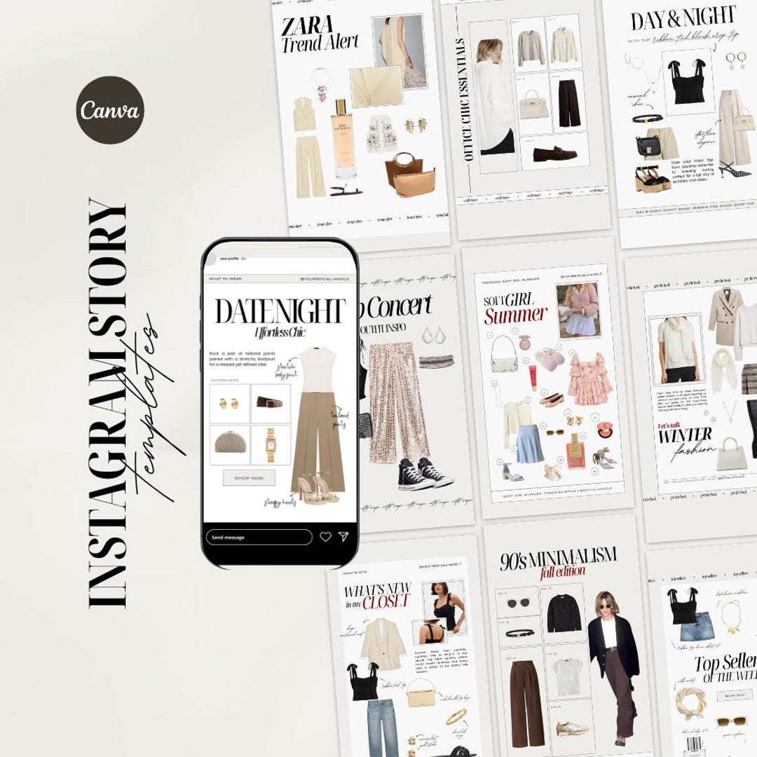 25 LTK Instagram Story Templates | Editable Canva LTK Pinterest ...
