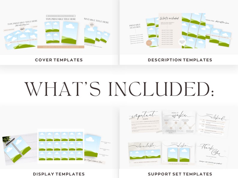 40+ Editable Printables Etsy Listing Mockups | Digital Product Mockup ...
