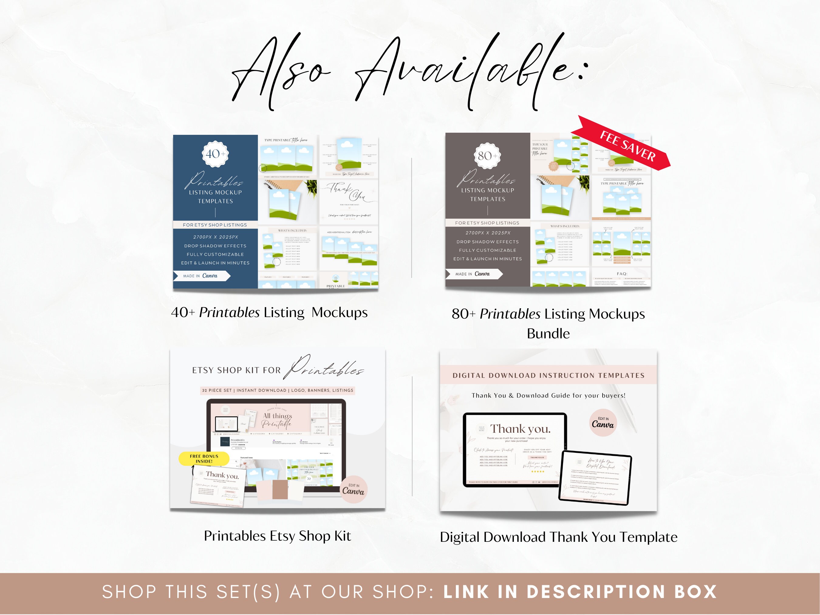 30 Etsy Listing Mockups Canva Listing Template Sell on Etsy Canva ...