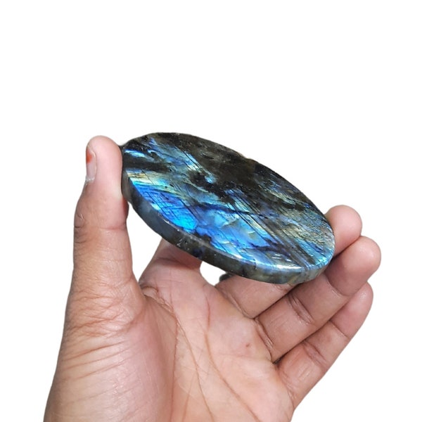 3.5 Inch Gorgeous Labradorite Coaster/  Unique Geode Coaster Natural Stone/ gems coaster  Add a Touch of Magic to Your Home & Office  Decor