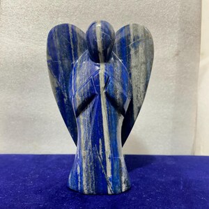 6.5*Lapis Lazuli Angel Handcrafted Natural Crystal Figurine, Spiritual Decor for Healing & Protection Unique Gift for Angel Lovers, 1.7kg