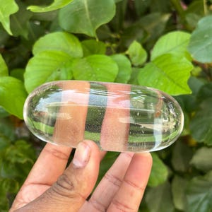 11cm Sphatik Lingam Shiva Lingam Clear Quartz Stone 395g | Genuine Himalayan Clear Quartz Lingam for Pooja, Meditation & Healing
