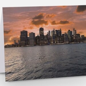 NYC at Sunset 5x7 Greeting Card