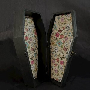 Black Jason & Flowers Coffin Box