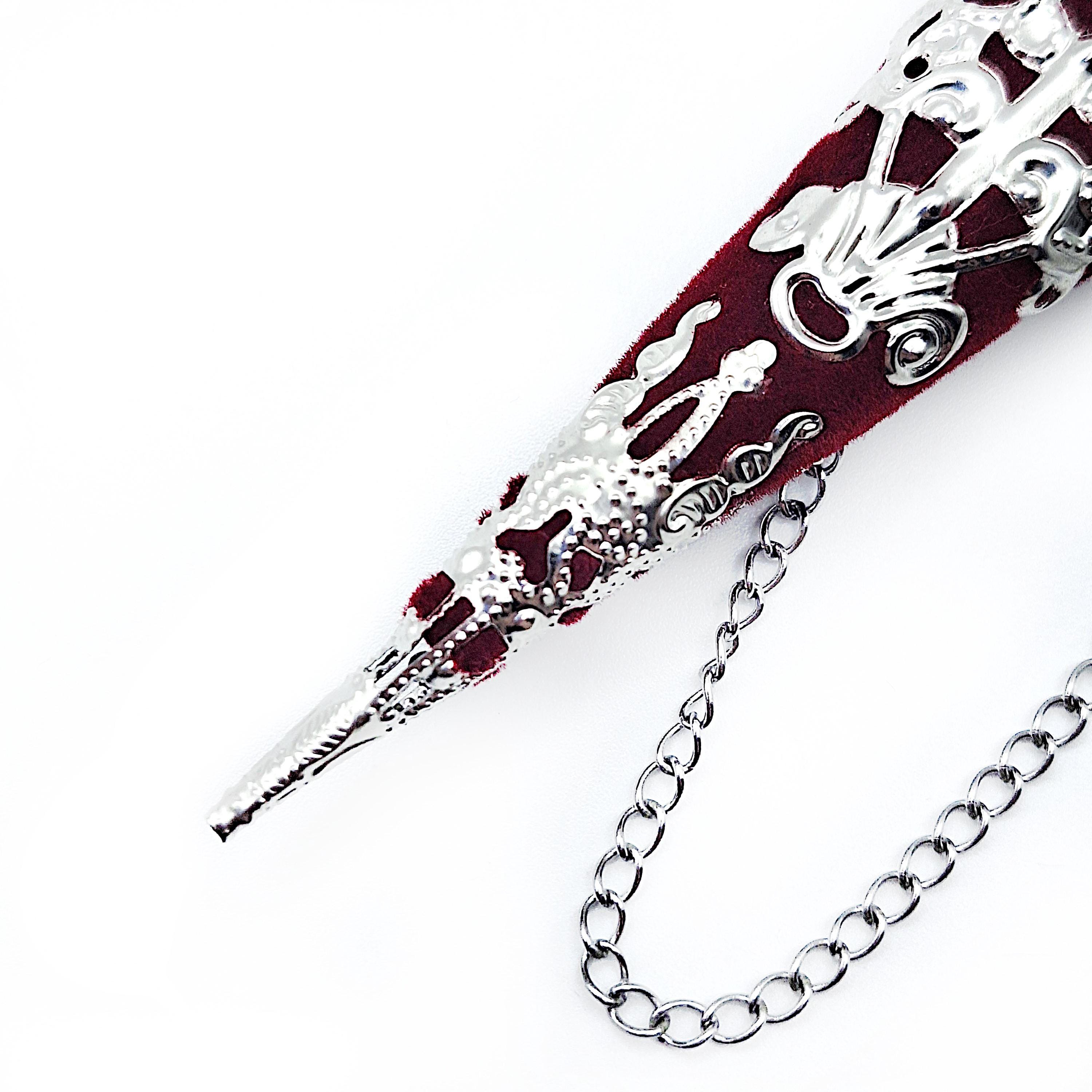 Vintage Style Embroidery Scissors W/ Velvet Flocked & Silver Filigree ...