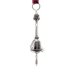Flower Shaped Adjustable Thimble Cage Pendant for Chatelaine or Necklace- Thimble Holder, Seamstress Gift, Sewing Chatelaine Tools