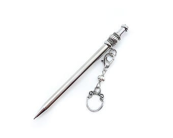 その他 Antique Propelling And Telescopic Pencil Rare Victorian Telescopic Pencil, FAIRCHILD, Gold Enamel Swiss