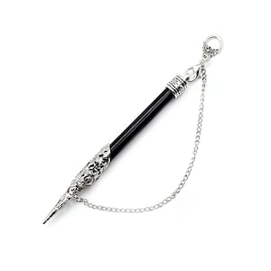 Gothic Chatelaine Pencil Pendant Embellished with Silver Filigree + Easy Refill Pencil Pack Available