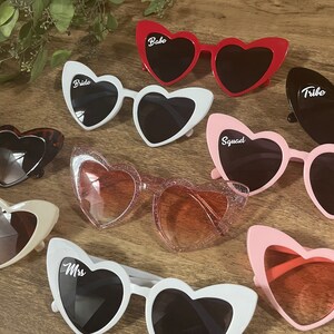 Custom Sunglasses, Heart Sunglasses, Bride Sunglasses, Wedding Sunglasses, Bride Tribe, Bachelorette Party, Nashville Bachelorette, Wedding