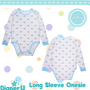 ABDL Long Sleeve Onesie - Baby Elephant (Extra Warm)