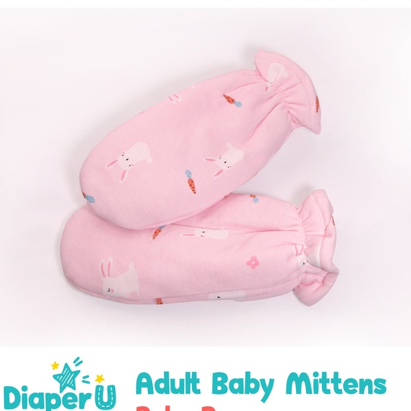 Adult Baby ABDL Mittens for Big Baby - Baby Bunny