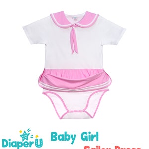 Adult Baby ABDL Baby Girl Sailor Dress Onesie