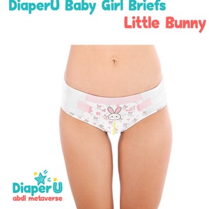 Adult Baby ABDL Diaper Style Woman Underwear - Little Bunny