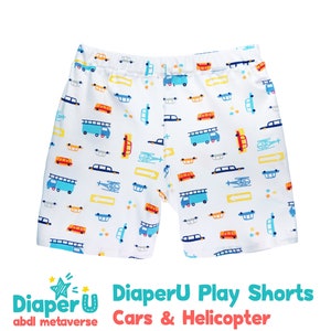 ABDL Cotton Shorts - Cars & Helicopter