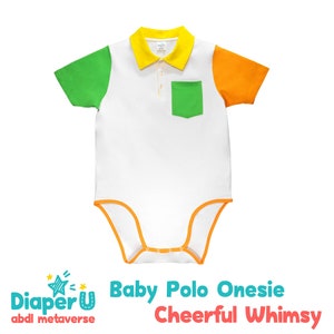 ABDL Erwachsenen Baby Polo Onesie - Fröhliches Whimsy