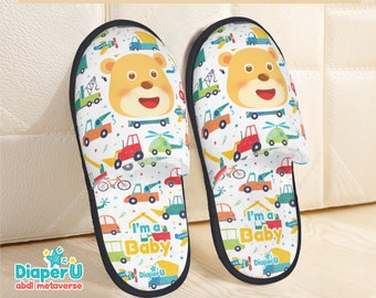 ABDL Adult Baby Slippers - Little Bear & Lion