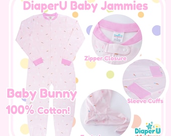 ABDL Adult Baby Footed Jammies - Baby Bunny