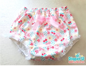 ABDL（大人用ベビー服）日本風布おむつカバー - リトルフラワー - Etsy