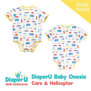 Erwachsenen Baby Body - Autos & Hubschrauber