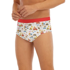Adult Baby Boy Briefs - Vehicle Red