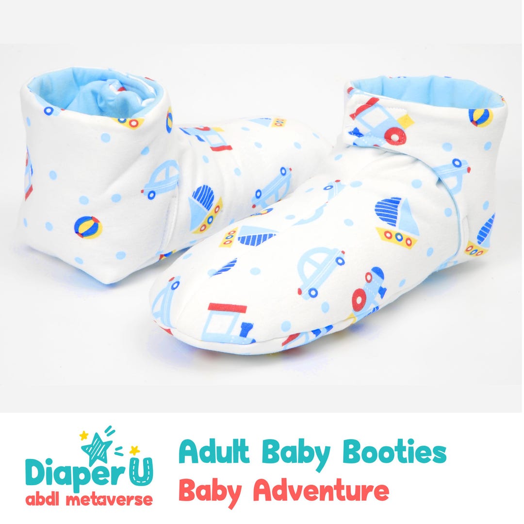 ABDL Adult Baby Booties - Baby Adventure - Etsy UK