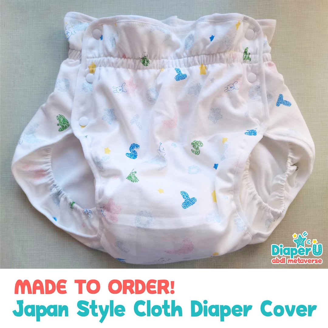 ABDL Adult Baby Japan Style Cloth Diaper Cover Bear and Rabbit Etsy