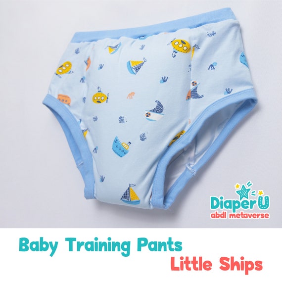 Adult Baby ABDL Training Pants Little Ships 