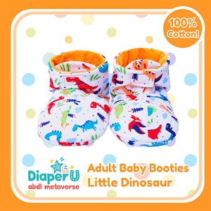 ABDL Adult Baby Booties - Little Dinosaur