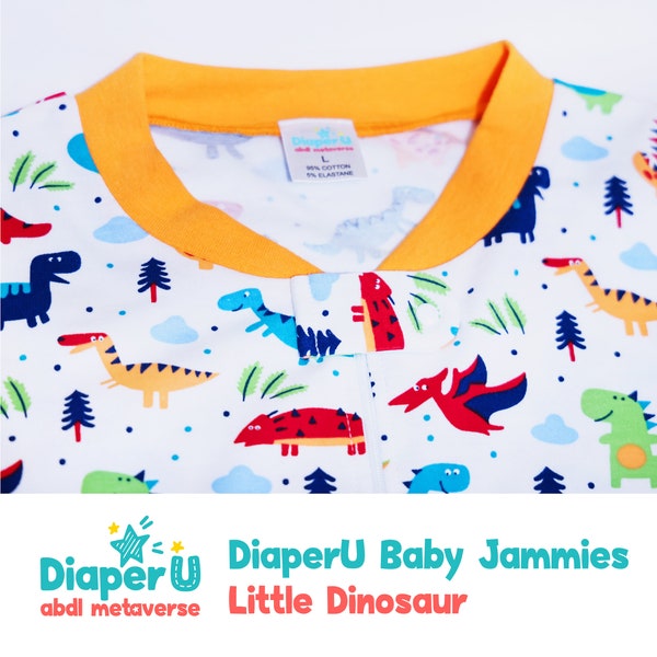 ABDL Adult Baby Pajamas - Little Dinosaur