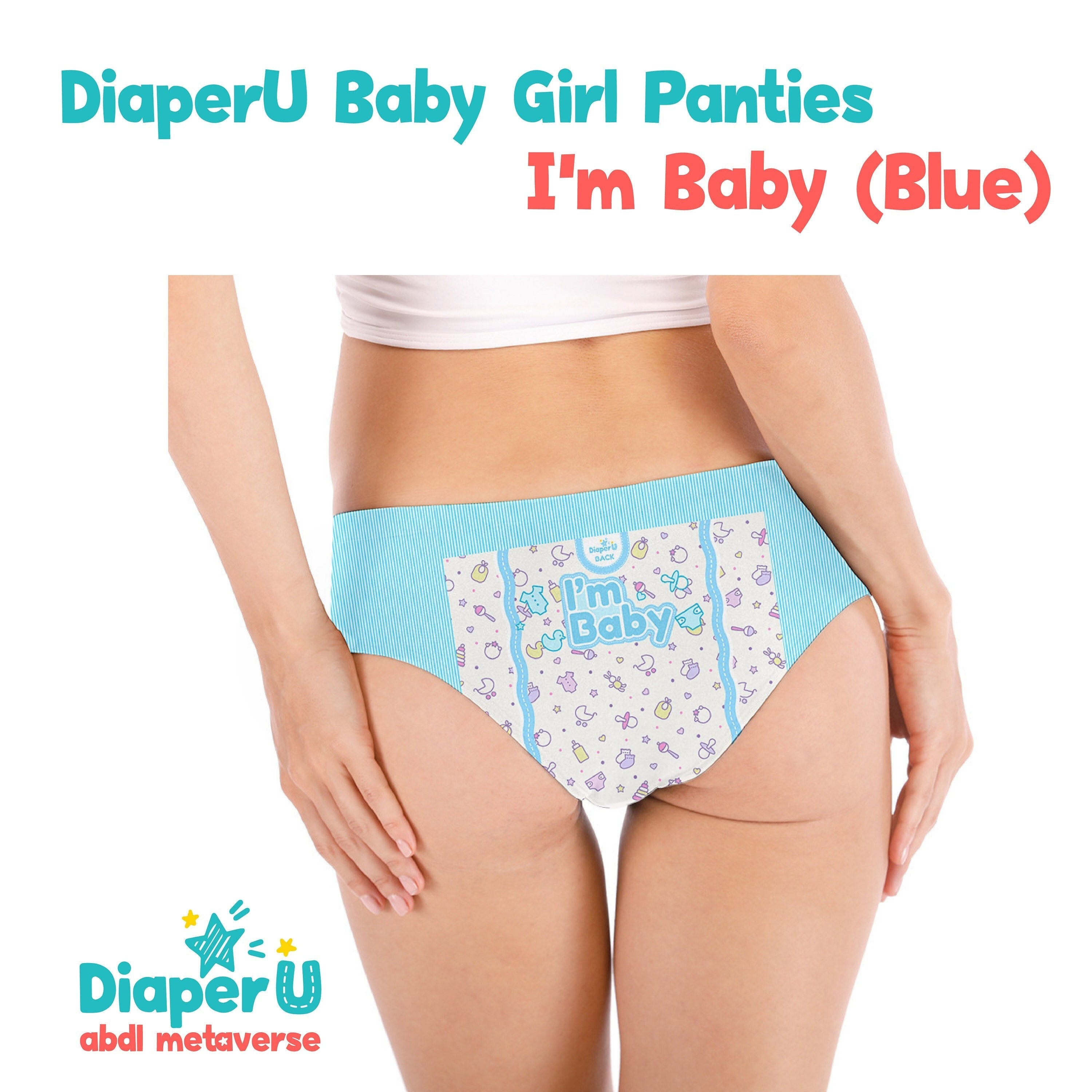 ABDL Adult Baby Girl Panties I'm Baby baby Blue -  Canada