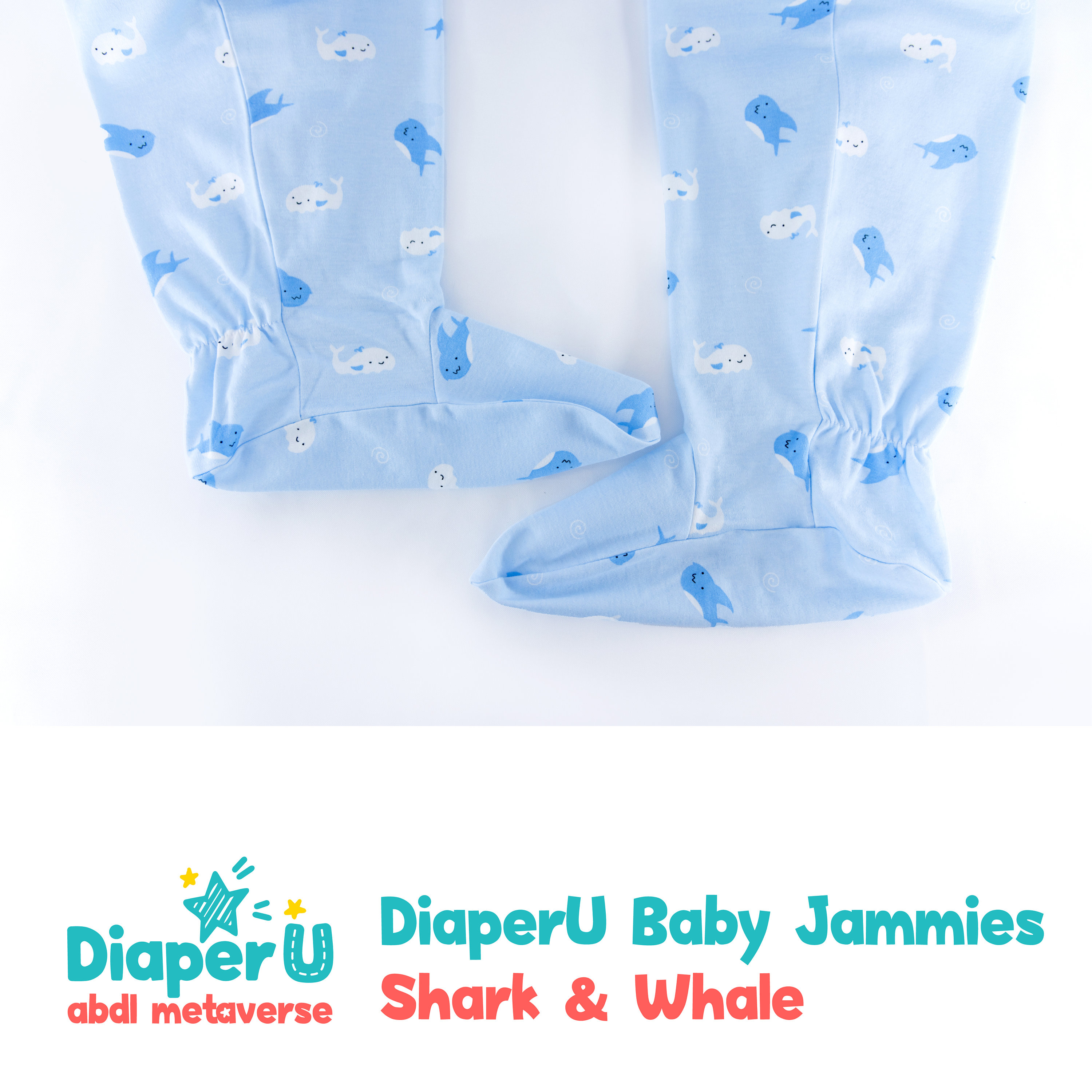 ABDL Adult Baby Footed Sleepers Shark & Whale Etsy Ireland