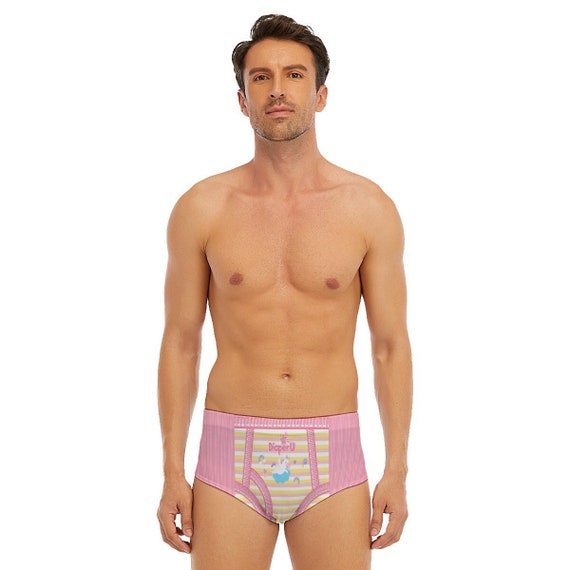 ABDL Adult Baby Pull Ups Diaper Style Swim Trunks Little Unicorn 