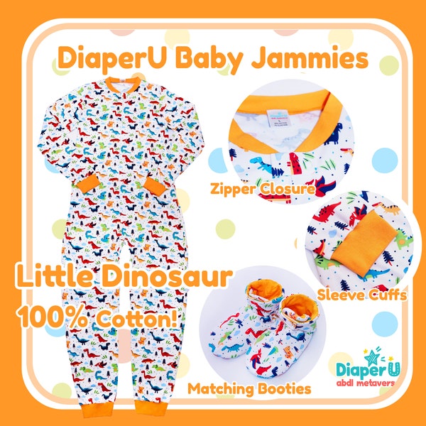 ABDL Adult Baby Jammies - Little Dinosaur