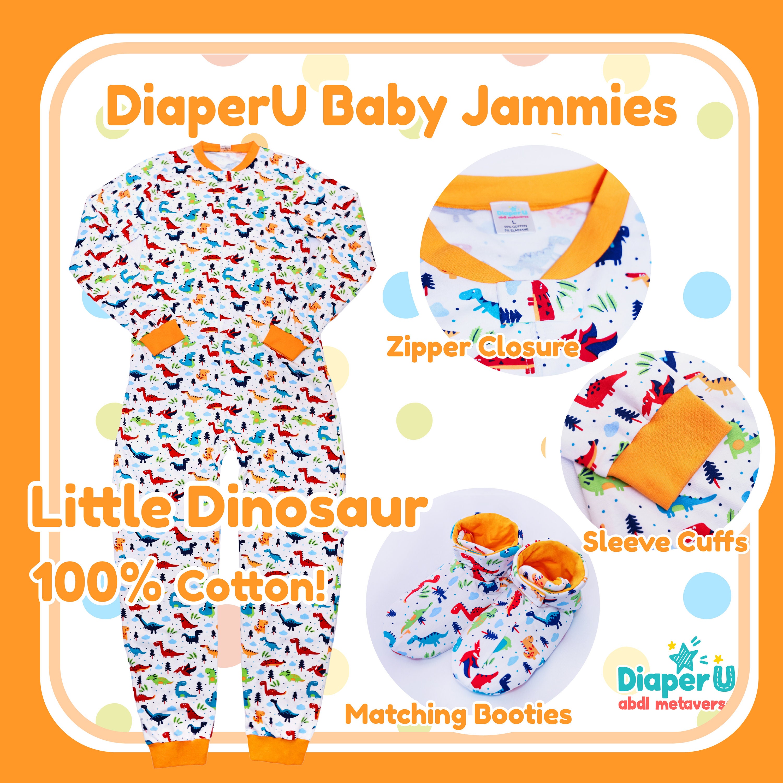 Pajamas- Little Dinosaur - 4XL